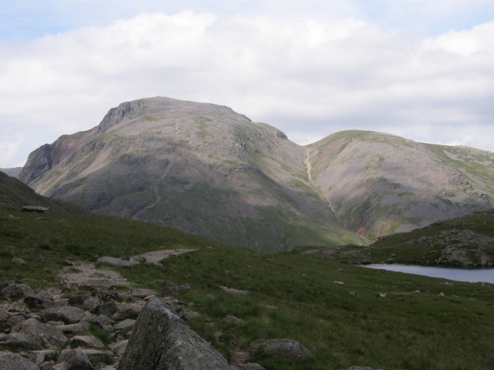 Great Gable and Green Gable from Seathwaite Fell