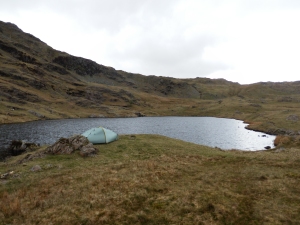 The pitch at Codale Tarn