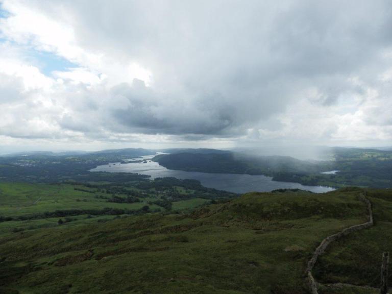 Looking down to WIndermere from Wansfell Pike