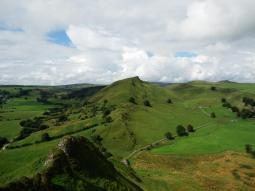 Looking down the Dragon's Back to Chrome Hill from Parkhouse Hill