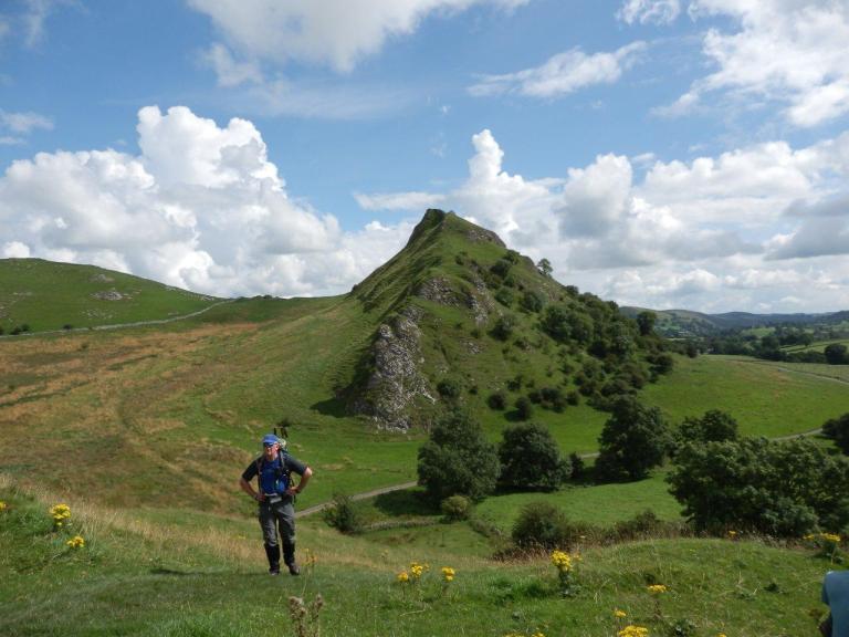 Mike (@PeakRambler) helps add scale to the pictures of Parkhouse Hill